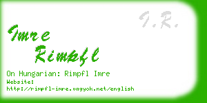 imre rimpfl business card